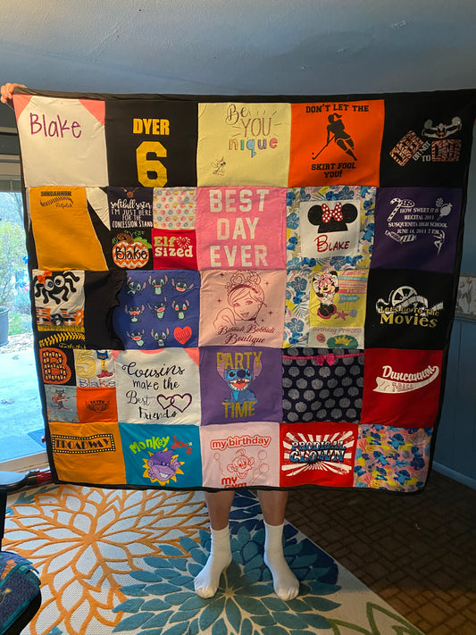 T-shirts, add 5 additional to quilt