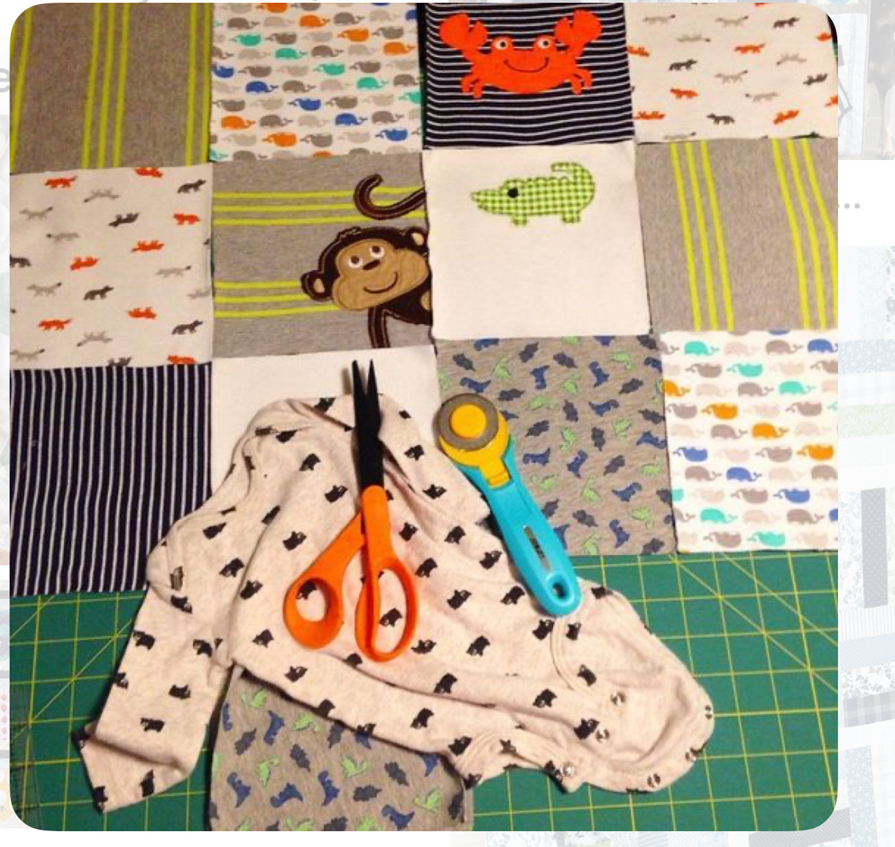 Baby Clothes Quilt with Name and Border